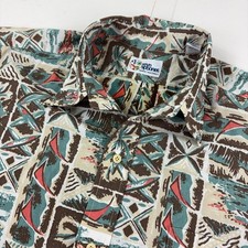 Vintage Reyn Spooner Shirt Mens Large Sailboat Hawaiian Short Sleeve Button Up picture