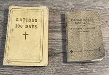 Vintage 1942 Manuals Lot Of 2 : Rations 100 Days, Devotional Manual picture