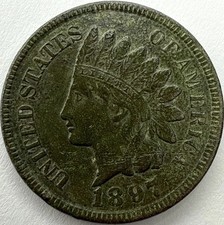 1897 1 In Neck MPD Indian Head Cent Exact Coin Imaged #IND2717 picture