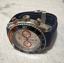 Invicta Bolt Men's Quartz Chronograph Date WR Blue Leather Strap 48mm picture