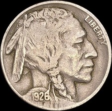 1926 5C Buffalo Nickel Ungraded Circulated picture