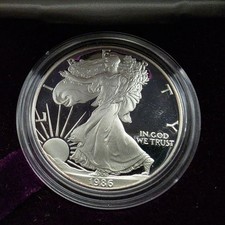 1986-S American Silver Eagle Proof Mint Condition With Original Box And C.O.A. picture