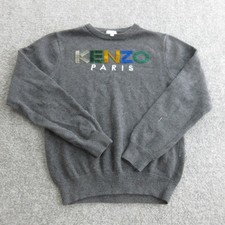 Kenzo Kids Sweater Kids 12 Gray Graphic Logo Crewneck Knit Pullover Kenzo Paris picture