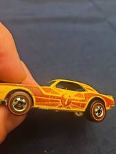 Vintage Hot Wheels Redline 1969 Heavy Chevy Car #7 Flying Colors Yellow Orange picture