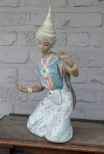 LLADRO ceramic marked thai dancer figurine Spain statue vincente martinez picture