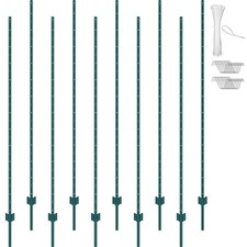 VEVOR Metal Fence Posts 3ft 4ft 5ft 6ft 7ft Fence Post 6 / 10 Pack Heavy Duty picture