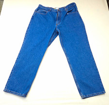 L.L.Bean Men's Classic Fit Straight Blue Denim Jeans Medium Wash Zip 36X28 picture