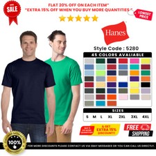 Hanes 5280 Unisex Premium ComfortSoft Plain Tee Crew Neck Stylish Blank T-Shirt picture