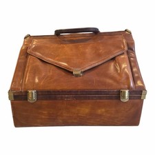 Vintage Helen Arpels Leather Travel Bag/case Made In Italy picture