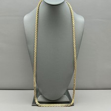 Monet Necklace Women Gold Tone Box Link Chain Vintage Costume Jewelry 30 Inch picture