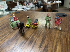 VTG Barclay Winter Metal Lead Figurines Lot Skiers 1930s-1950s picture