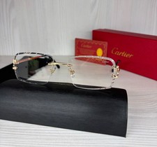 Cartier Big C Diamond Cut Clear Lens Gold Frame picture
