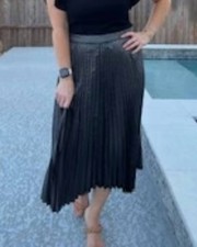 Skies Are Blue Metallic Lights Skirt Black picture