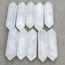 10pcs Natural Clear Quartz Obelisk Quartz Crystal Wand Double Point Healing picture