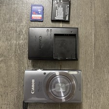 Canon PowerShot ELPH 160 Digital Camera Gray w/8x Zoom Charger Mem Card Tested picture