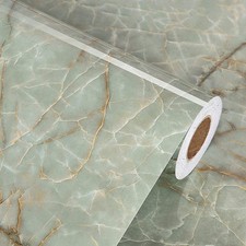 Green Marble Contact Paper for Countertops Waterproof Granite Peel and Stick ... picture