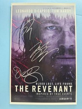 THE REVENANT MOVIE POSTER 11x17 SIGNED BY 3 AUTHENTICATED wCOA  picture