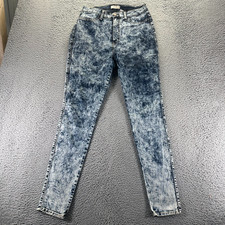 Vintage Vibrant Miu Jeans Womens 15 Blue Cotton Denim Skinny Stretch Made In USA picture