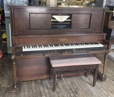 Lovely 1930 Antique GULBRANSEN Upright PLAYER PIANO - Works But Needs Some Work picture