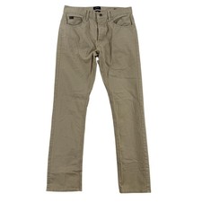 RVCA Stay Chino Pants Mens 30x32 Beige Slim Fit Stretch Denim Button Fly Skater picture