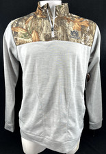 NEW Auburn AU Tigers Colosseum Athletics Realtree Camo 1/4 Zip Sweatshirt Mens L picture