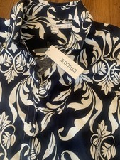 NWT Chicos No-Iron Button Down Shirt Palace Swirl Print Preppy Business Sz 0(4) picture
