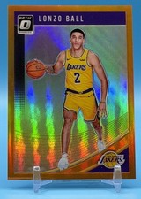 LONZO BALL 2018-19 DONRUSS OPTIC BASKETBALL ORANGE /199 #54 LAKERS picture