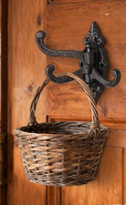 Cast Iron Vintage Antique Victorian Swing Arm Swivel Wall Hook Hall Tree 3 Hooks picture