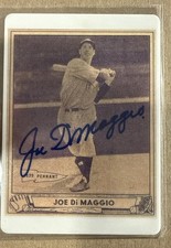 1940 Play Ball - Joe DiMaggio #1 Porcelain Card Numbered 347/500. Autograph Has picture