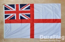 WHITE ENSIGN ROYAL NAVY DURAFLAG 150cm x 90cm HIGH QUALITY FLAG ROPE & TOGGLE picture
