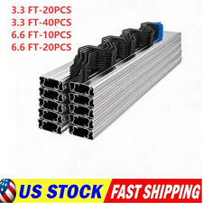 10/20/40PCS Greenhouse Lock Channel and Spring Wire Kit U-Channel 3.3/6.6 FT picture