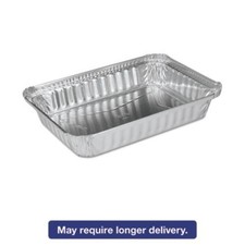 Handi Foil 206130 Aluminum Oblong Pan, Shallow, 1 1/2 Lb, 8-19/32 X 6 X 1-1/4 picture