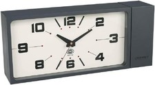 1-Day Ship DULTON Double Face Wall Clock Gray Rectangle H21-0362GY Silent Retro picture