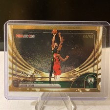 2025-26 NBA Hoops Jason Tatum Gold Light Burst Refractor Highlights /50 🔥 picture