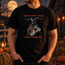 Cute Flying Fox Bat Came for Sweet Treats Stayed to Hang Out T-Shirt picture