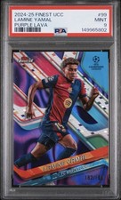 2024-25 Topps Finest UEFA Lamine Yamal Purple Lava Refractor # /299 PSA 9 MT picture