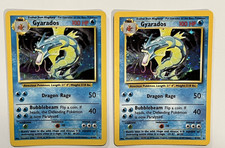 Gyarados 6/102 Base Set 1999 Holo Lot of 2 Pokemon Cards Rare Vintage picture