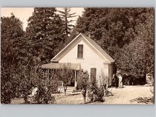 c1911 Cottage House Couple & Horse Redlands California CA San Bernardino RPPC picture