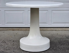 Vintage Thonet Saturna? round fiberglass pedestal table, space age 1975 picture