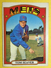 1972 Topps Baseball Tom Seaver Card # 445 New York Mets Hall Of Fame Pitcher picture