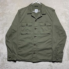 Gap Military Shirt Jacket Men’s M Herringbone Twill Fatigue Field Utility  picture