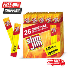 Slim Jim Smoked Meat Sticks, Original Flavor, 6g Protein Per Serving, Snack Size picture