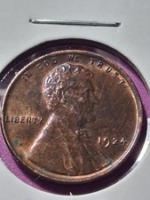 1924-P LINCOLN CENT. MS/ BU/ RB. BEAUTY. ORIGINAL. picture
