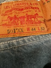 Levi’s 501 Series Men’s Blue Cotton Denim Regular Fit Straight Leg Jeans picture