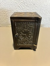 1893 CHICAGO WORLD'S FAIR NICOL&CO COIN BANK WHITE CITY PUZZLE SAFE picture