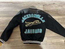Vintage Jacksonville Jaguars Varsity Jacket XL Banned Logo 90s NFL Football picture