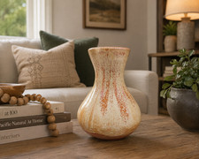 Vintage Hand Thrown ART POTTERY VASE SIGNED KBB, 1944 picture
