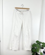 Express Editor White Striped Wide Leg Ankle Length Dress Pants Women’s 4 New  picture