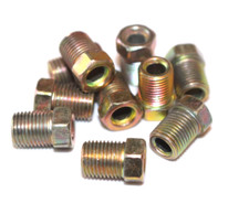 Brake Nuts Qty 10 Pack Male M10 10mm x 1.0mm Short Nut Fully Threaded 3/16