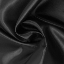 Black Bridal Shiny Satin Fabric /by the yard / 60